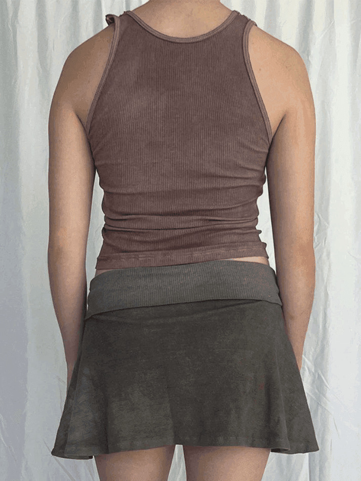 Y2K Star Patch Crop Ribbed Tank Top - Coquette Aesthetic Grunge Style Cute Tops & Cargo Skirt Y2K Star Patch Crop Ribbed Tank Top - Coquette Aesthetic Grunge Style Cute Tops & Cargo Skirt