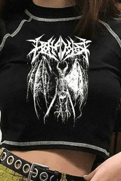 Y2K Stitched Detail Crop Top: Coquette Grunge Aesthetic - Women's Fashion