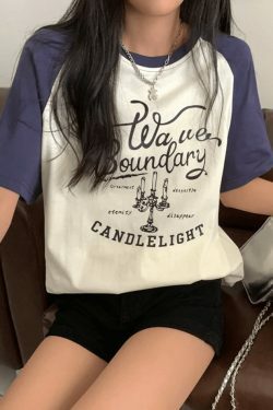 Y2K Street Raglan Oversized Tee - Coquette Aesthetic, Grunge Style, Cute Tops