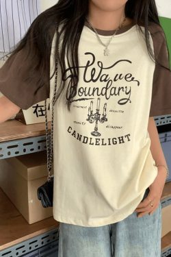 Y2K Street Raglan Oversized Tee - Coquette Aesthetic, Grunge Style, Cute Tops