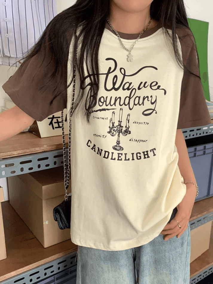 Y2K Street Raglan Oversized Tee - Coquette Aesthetic, Grunge Style, Cute Tops Y2K Street Raglan Oversized Tee - Coquette Aesthetic, Grunge Style, Cute Tops