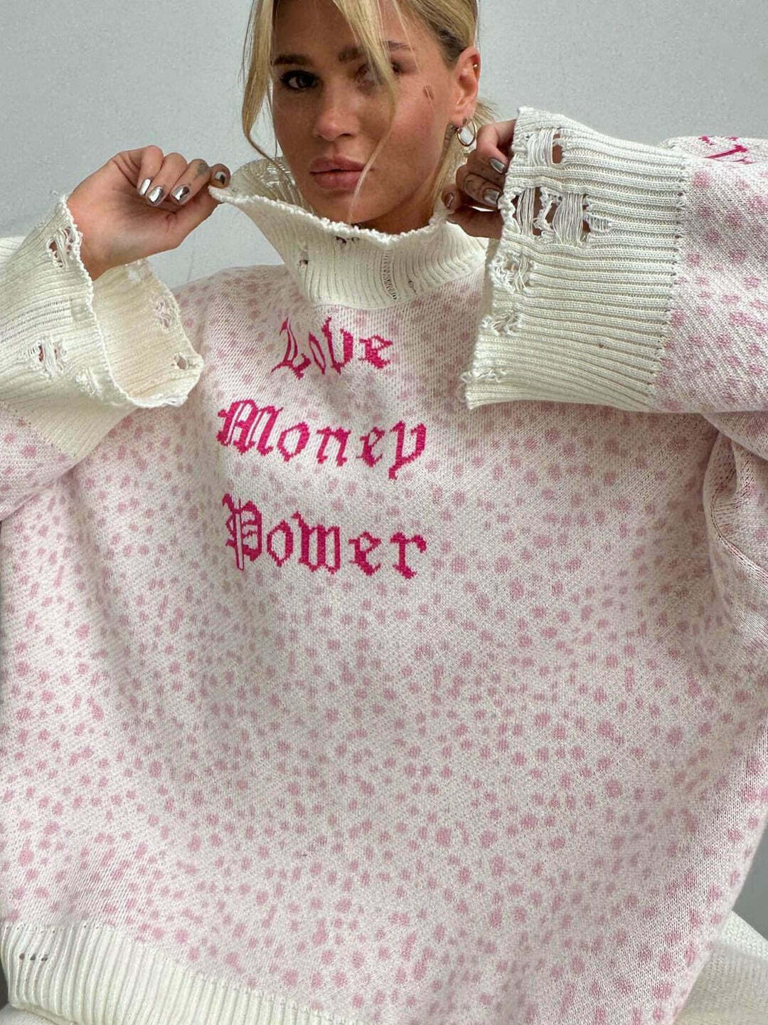 Y2K Street Style Loose Letter Embroidered Sweatshirt for Women - Coquette Aesthetic Grunge Fashion Y2K Street Style Loose Letter Embroidered Sweatshirt for Women - Coquette Aesthetic Grunge Fashion