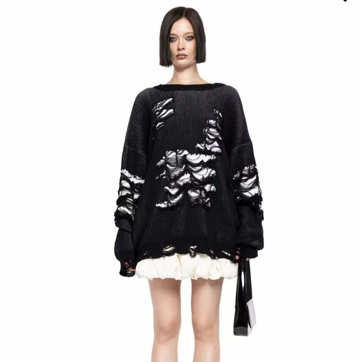 Y2K Street Style Tassel Sweatershirt - Coquette Aesthetic with Grunge Vibes & Pastel Goth Influence