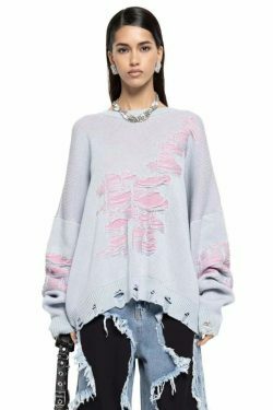 Y2K Street Style Tassel Sweatershirt - Coquette Aesthetic with Grunge Vibes & Pastel Goth Influence