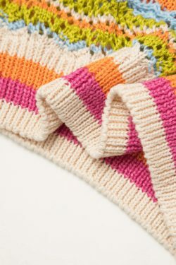 Y2K Stripe Cross Strap Knit Cami Top - Coquette Aesthetic Grunge Style - Cute Pastel Goth Fashion