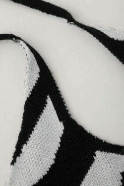 Y2K Stripe Halter Neck Knit Cami Top: Coquette Aesthetic, Grunge Style, Cute Tops