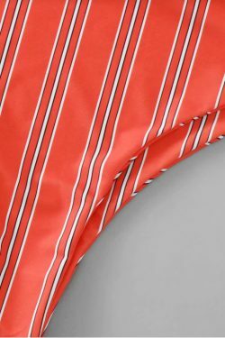 Y2K Striped Bikini Set with Front Knot - Coquette Aesthetic Swimwear