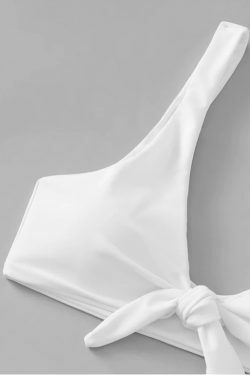 Y2K Striped Bikini Set with Front Knot - Coquette Aesthetic Swimwear