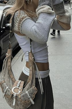 Y2K Striped Crochet Top: Coquette Aesthetic, Grunge Style, Cute Pastel Goth Fashion