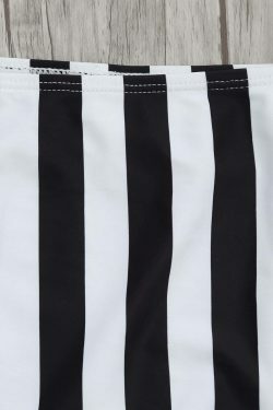 Y2K Striped Halter Bikini: Coquette Aesthetic Swimwear - Grunge Style