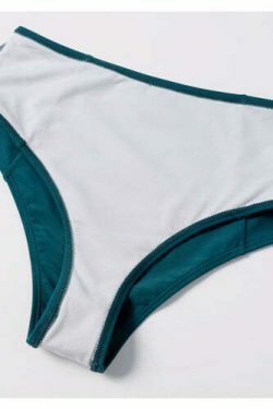 Y2K Striped High Waisted Bikini Set - Coquette Aesthetic Swimwear for Women