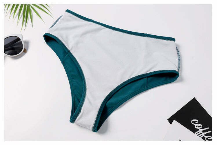 Y2K Striped High Waisted Bikini Set - Coquette Aesthetic Swimwear for Women