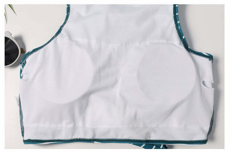 Y2K Striped High Waisted Bikini Set - Coquette Aesthetic Swimwear for Women