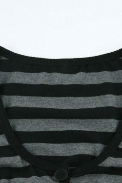 Y2K Striped Knit Top: Coquette Grunge Style, Cute Crop, Pastel Goth, Cargo Skirt, Old Money, Pre