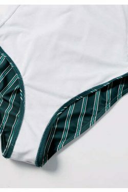 Y2K Striped Lace Up Cami Swimsuit - Coquette Aesthetic Beachwear