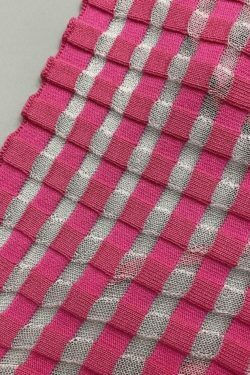 Y2K Striped Ribbed Knit Top: Coquette Grunge Aesthetic with Pastel Goth Influence