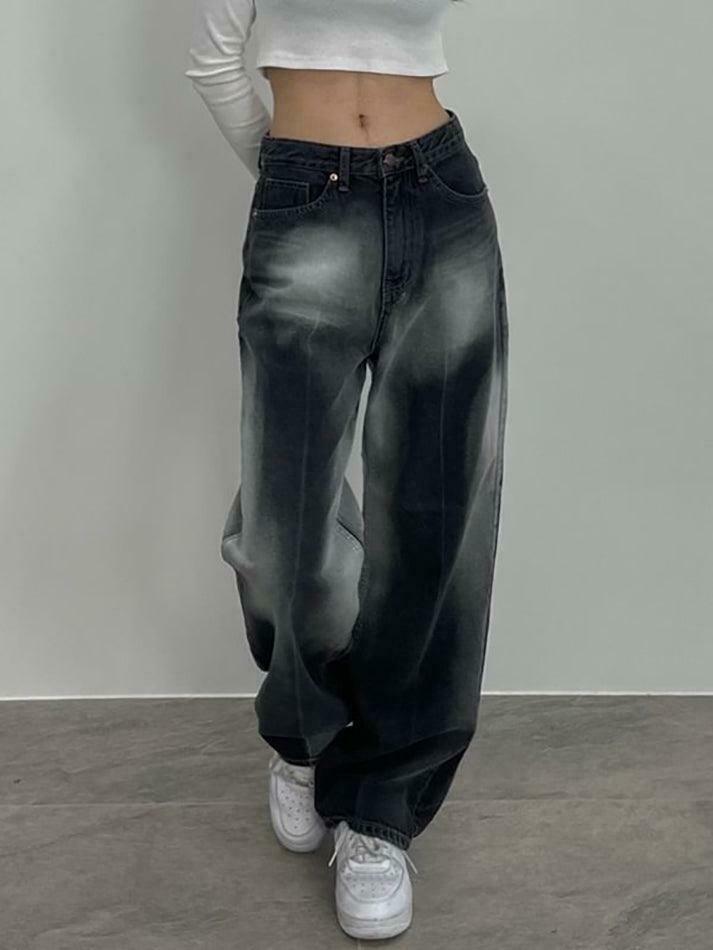Y2K Style Low Rise Washed Loose-Fit Baggy Jeans - Vintage Aesthetic Denim for Women Y2K Style Low Rise Washed Loose-Fit Baggy Jeans - Vintage Aesthetic Denim for Women