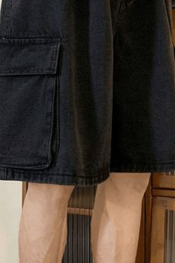 Y2K Style Men's Cargo Denim Shorts - Vintage Aesthetic Grunge Wear