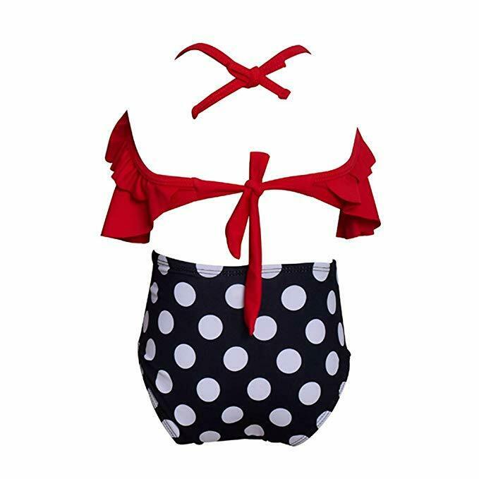 Y2K Style Off-Shoulder Ruffled Crop Bikini Set for Mom and Daughter Y2K Style Off-Shoulder Ruffled Crop Bikini Set for Mom and Daughter