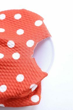 Y2K Style Polka Dot Tie Bikini Swimsuit with Front Bow Detail