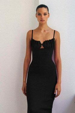 Y2K Suspender Chest Wrap Backless Dress - Coquette Aesthetic Grunge Style Fashion