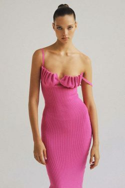 Y2K Suspender Chest Wrap Backless Dress - Coquette Aesthetic Grunge Style Fashion