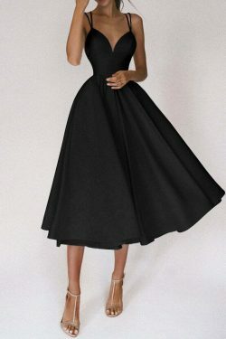 Y2K Suspender Swing Midi Dress - Coquette Aesthetic with Grunge & Pastel Goth Vibes