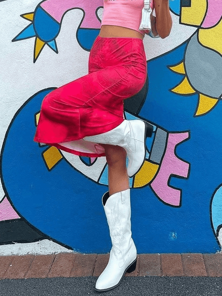 Y2K Tie-Dye Heart Wrap Midi Skirt - Coquette Grunge Aesthetic Y2K Tie-Dye Heart Wrap Midi Skirt - Coquette Grunge Aesthetic