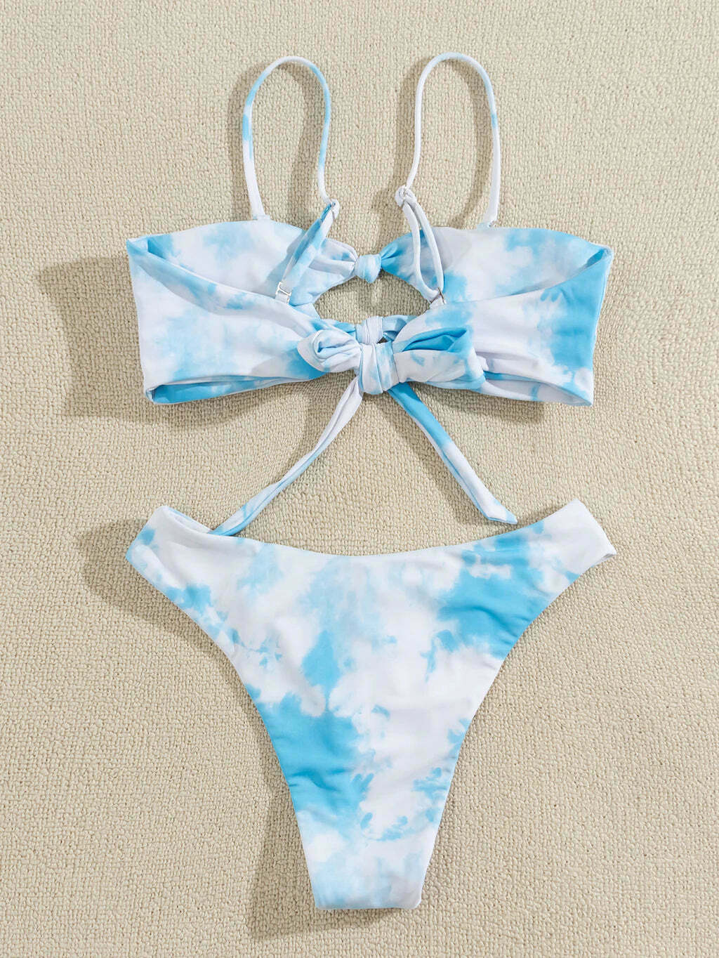 Y2K Tie-Dyed Split Bikini: Coquette Aesthetic Grunge Style for Women Y2K Tie-Dyed Split Bikini: Coquette Aesthetic Grunge Style for Women