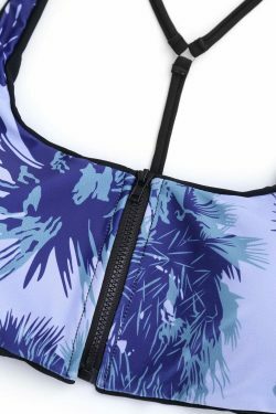 Y2K Tie Dye Braided Thong Bikini Set - Coquette Aesthetic Swimwear for Women