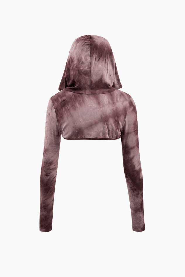 Y2K Tie Dye Cami Top with Hooded Shrug & Mini Skirt Set - Coquette Aesthetic Fashion Y2K Tie Dye Cami Top with Hooded Shrug & Mini Skirt Set - Coquette Aesthetic Fashion