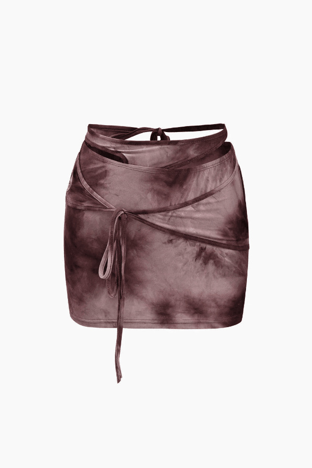 Y2K Tie Dye Cami Top with Hooded Shrug & Mini Skirt Set - Coquette Aesthetic Fashion Y2K Tie Dye Cami Top with Hooded Shrug & Mini Skirt Set - Coquette Aesthetic Fashion