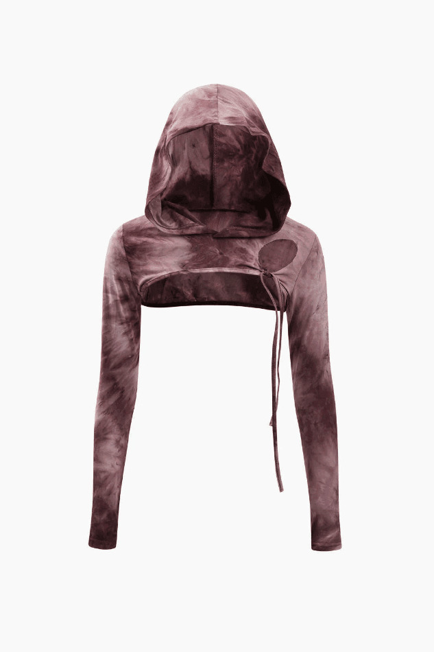 Y2K Tie Dye Cami Top with Hooded Shrug & Mini Skirt Set - Coquette Aesthetic Fashion Y2K Tie Dye Cami Top with Hooded Shrug & Mini Skirt Set - Coquette Aesthetic Fashion