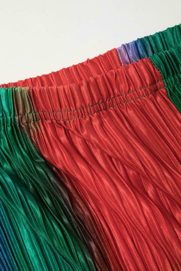 Y2K Tie Dye Plisse Halter Top & Pants Set - Coquette Aesthetic Outfit for Women