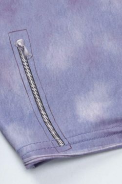 Y2K Tie Dye Splice Print Crop Long Sleeve Tee - Coquette Aesthetic Grunge Style Women's Fashion