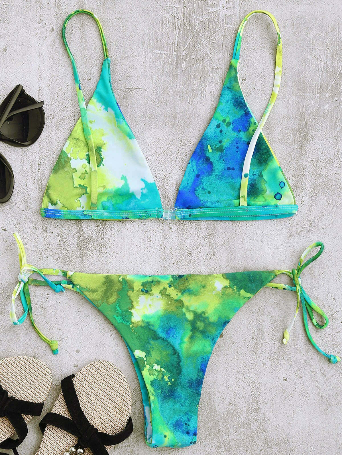 Y2K Tie Dye String Bikini Set for Niche Women Fashion Y2K Tie Dye String Bikini Set for Niche Women Fashion