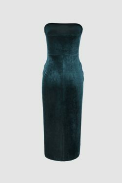 Y2K Velvet Ruched Mini Dress: Coquette Aesthetic Strapless Outfit for Women