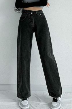 Y2K Vintage High Rise Boyfriend Jeans with Crossover Waist