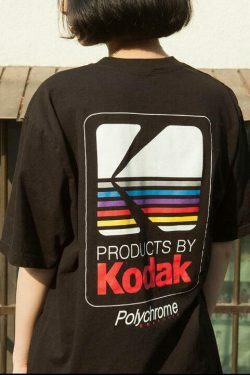 Y2K Vintage Kodak T-Shirt: Retro Aesthetic Tee for Women's Fashion