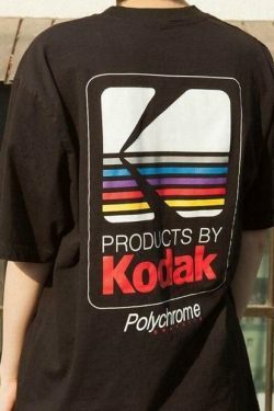 Y2K Vintage Kodak T-Shirt: Retro Aesthetic Tee for Women's Fashion
