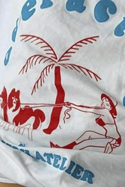 Y2K Vintage Logo Print Oversized Tee - Coquette Aesthetic Grunge Style Women's Fashion