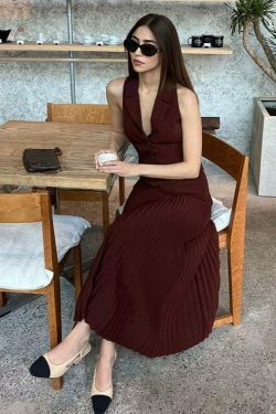 Y2K Vintage Pleated Skirt Suit Set - Coquette Aesthetic with Pastel Goth Vibes