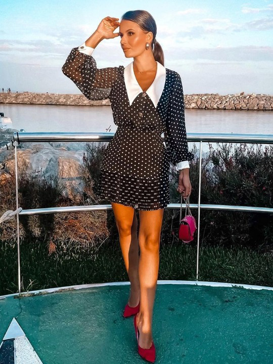 Y2K Vintage Polka Dot Dress - Coquette Aesthetic Fashion for Women Y2K Vintage Polka Dot Dress - Coquette Aesthetic Fashion for Women