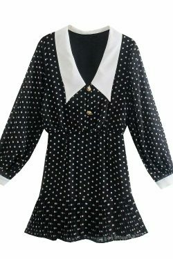 Y2K Vintage Polka Dot Dress - Coquette Aesthetic Fashion for Women