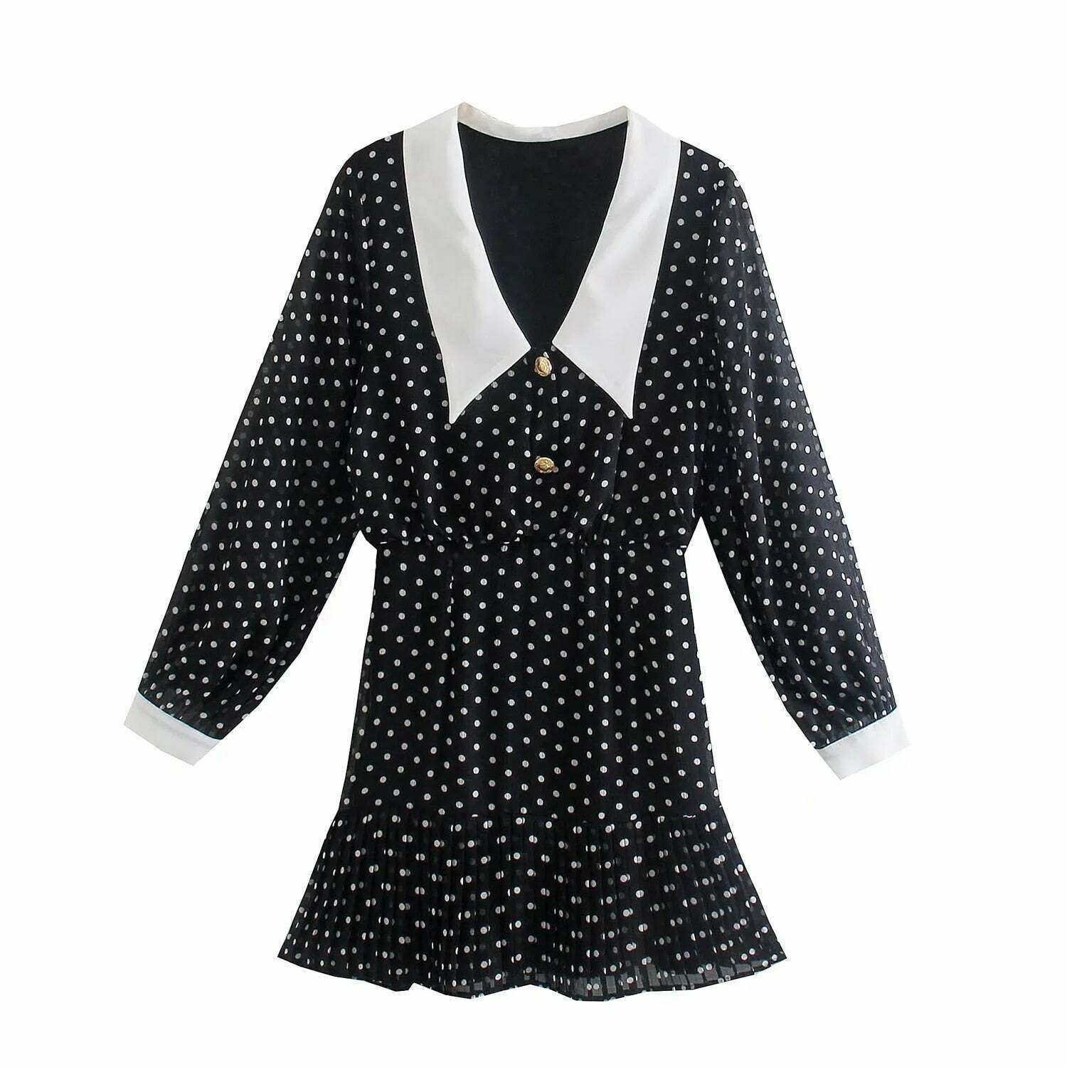 Y2K Vintage Polka Dot Dress - Coquette Aesthetic Fashion for Women Y2K Vintage Polka Dot Dress - Coquette Aesthetic Fashion for Women