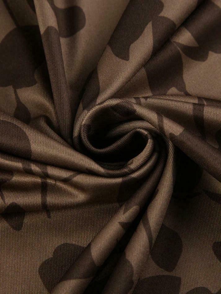 Y2K Vintage Print Maxi Dress with Trumpet Sleeves - Coquette Aesthetic Grunge Style Women's Fashion Y2K Vintage Print Maxi Dress with Trumpet Sleeves - Coquette Aesthetic Grunge Style Women's Fashion