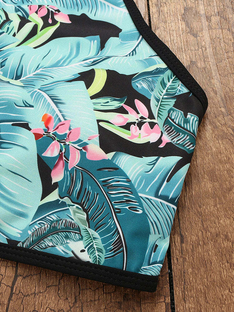 Y2K Vintage Tankinis: Backless Halter Swimwear - Coquette Aesthetic, Grunge Style, Cute Tops Y2K Vintage Tankinis: Backless Halter Swimwear - Coquette Aesthetic, Grunge Style, Cute Tops