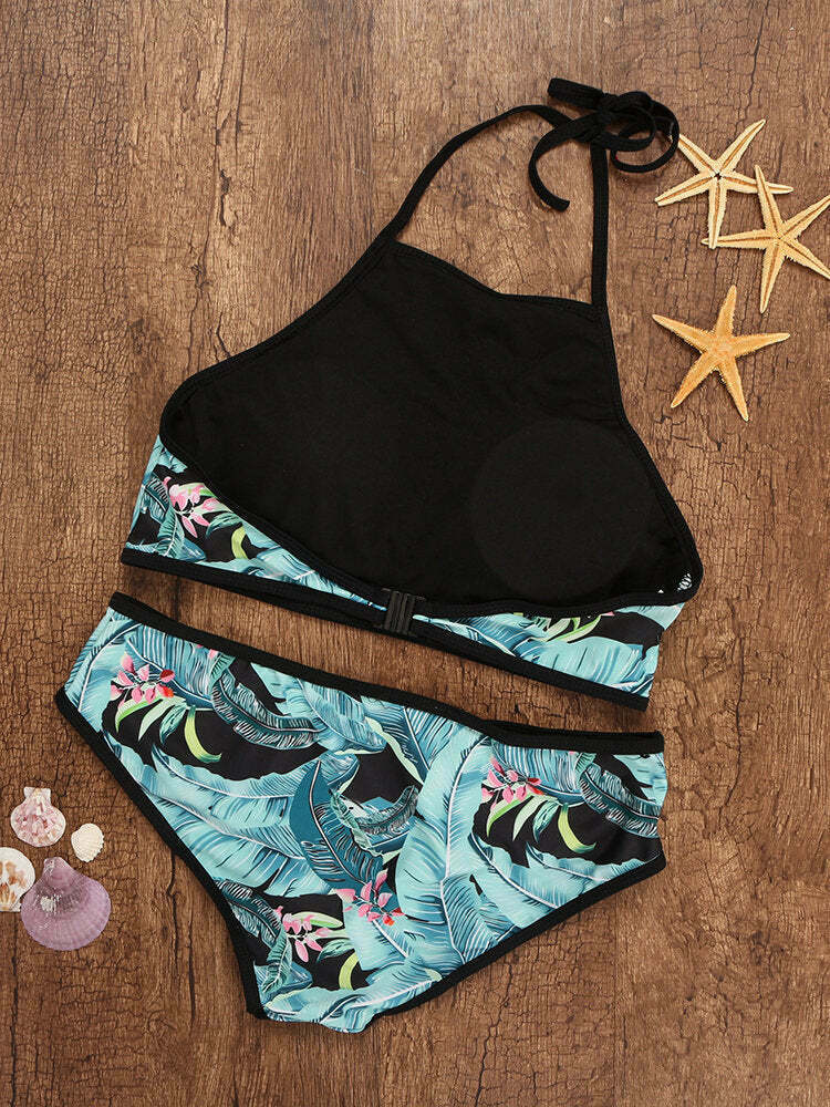 Y2K Vintage Tankinis: Backless Halter Swimwear - Coquette Aesthetic, Grunge Style, Cute Tops Y2K Vintage Tankinis: Backless Halter Swimwear - Coquette Aesthetic, Grunge Style, Cute Tops