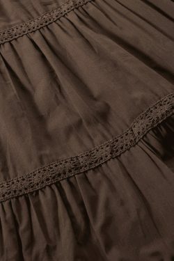 Y2K Vintage Tiered Midi Skirt: Coquette Aesthetic with Grunge & Pastel Goth Vibes