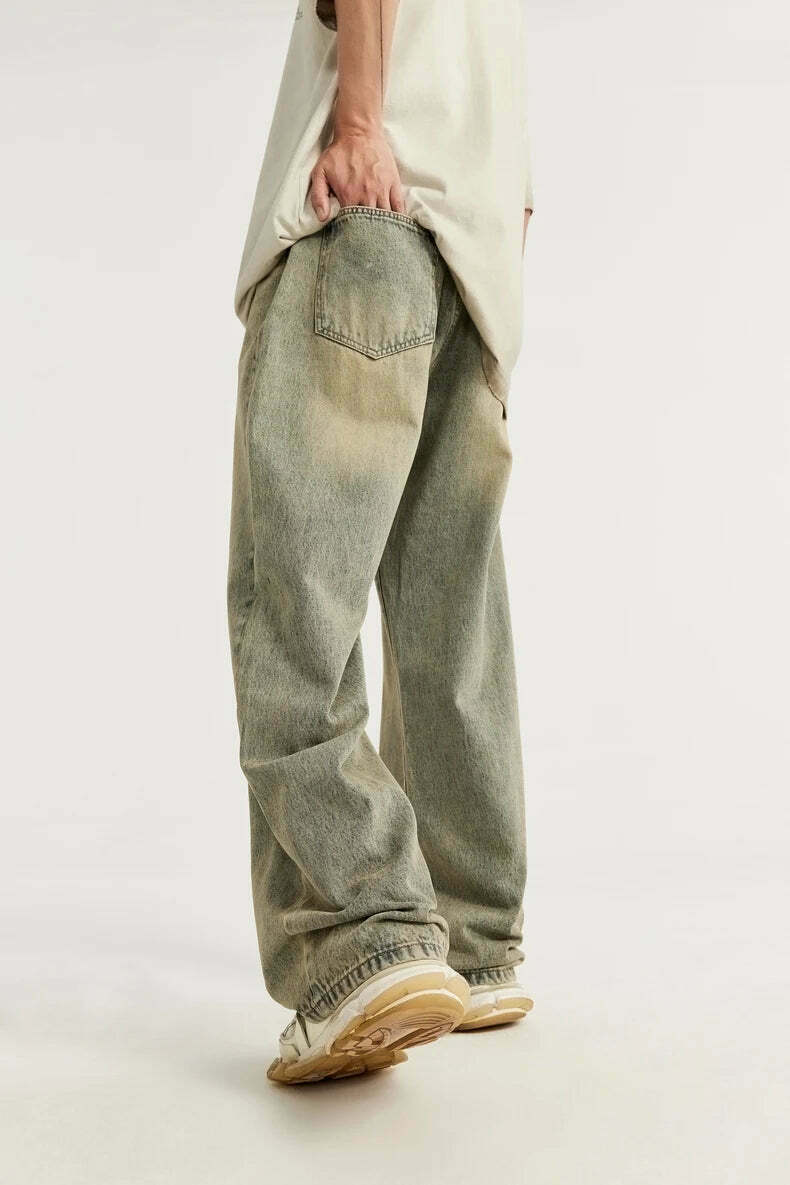 Y2K Vintage Wash Loose Fit Jeans - Coquette Aesthetic Grunge Style Cargo Skirt Women's Fashion Y2K Vintage Wash Loose Fit Jeans - Coquette Aesthetic Grunge Style Cargo Skirt Women's Fashion